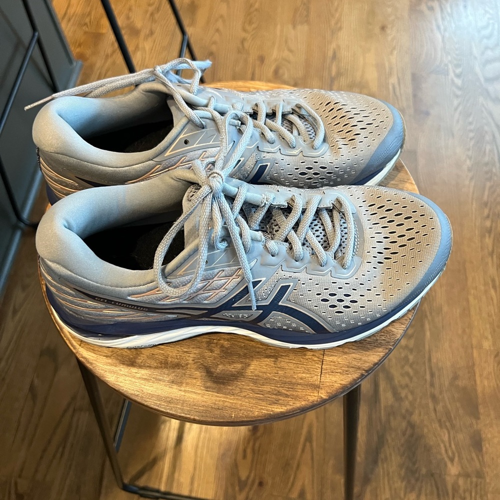 Asics Gray and Blue Women's Sneakers